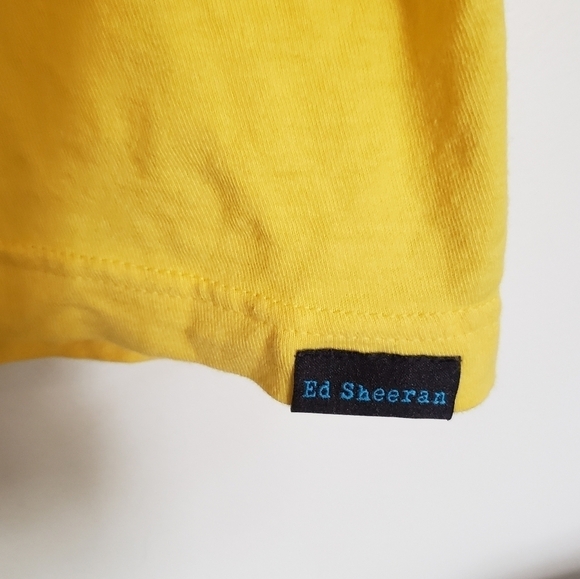 Ed Sheeran Divide World Tour T-Shirt Yellow Sz Med - Picture 7 of 9